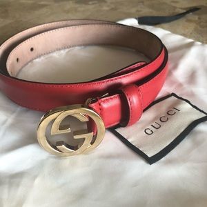 Red Gucci Belt